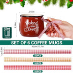 Sawysine 6 Set Christmas Coffee Mugs, Holiday Gift, Chic Style - Image 2