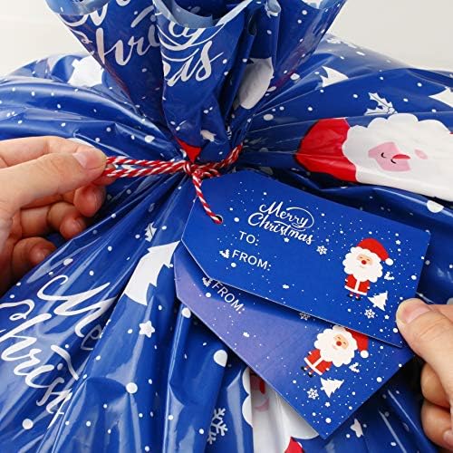 CCINEE Giant Christmas Gift Bags, Christmas Santa Claus Sacks for Oversized Gift Bag Jumbo Gift Bag(36"x44") with Tag Card and Tie String - Image 4