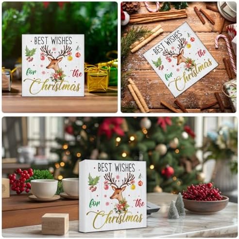 Christmas Sign Decor, Elk Christmas Decorations - Image 3
