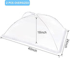 JULBEAR 2 Pcs 40x24inches Extra Large Mesh Food Cover Tent Umbrella Food Screen - Image 2