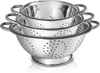 Whysko 3 Pack Stainless Steel Colanders - 5 Qt by WHYSKO