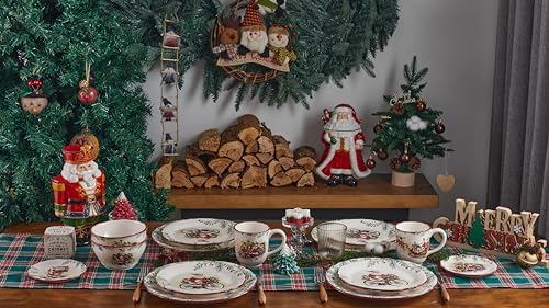 Bico Santa on the Way Ceramic Mug Set of 4, Christmas Coffee Mugs, 16oz Holiday Cups for Tea, Cocoa, or Hot Drinks, Microwave & Dishwasher Safe - Image 7