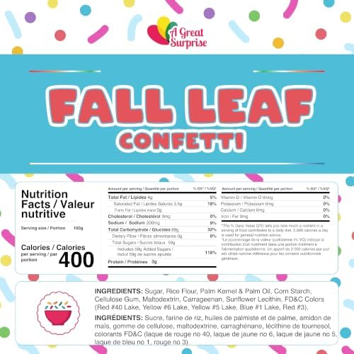 Fall Sprinkles - 1.2 Pounds - Fall Leaf Shaped Sprinkles for Baking - Image 2