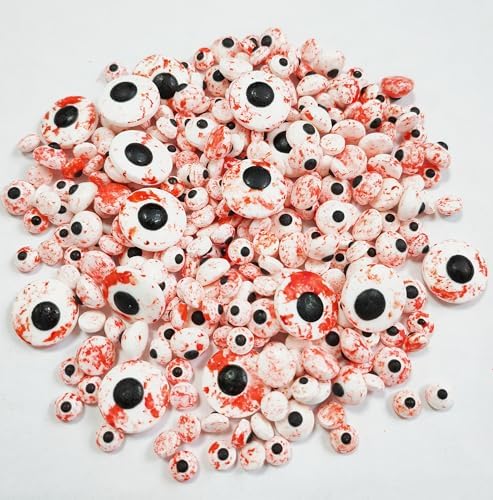 Sentovac Candy Eyeballs Bloody Red Eyes Edible Sugar Sprinkles Cookie Cake Cupcake Toppers Decorations Small Candy Eyes for Christmas Halloween Easter Cake Decorations Supplies - Image 5