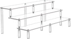 AZEAM 15 3/4 Inch Acrylic Riser Display Shelf, 3 Tier Display Riser by AZEAM
