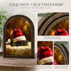 Santa Hat Arched Table Sign, Rustic Christmas Farmhouse Decor - Image 4
