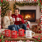 Christmas Coffee Mugs with Heart Handles, 6 Pack 10 Oz Cups - Image 6