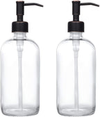 2 Pack Thick Clear Glass Pint Jar Soap Dispenser by Unknown
