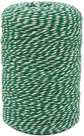 Tenn Well 656ft Green White Cotton Bakers Twine for Baking Crafts by TennWell