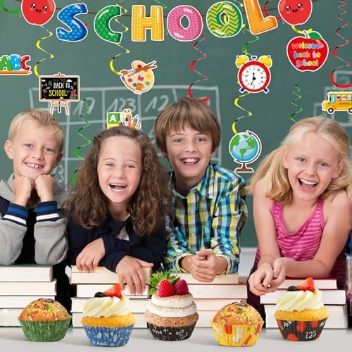 SANNIX 450pcs Back To School Cupcake Liners Baking Cups Cupcake Wrappers - Image 5