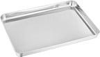 TeamFar Toaster Oven Pan, Stainless Steel Toaster Oven Tray Quarter Sheet Pan by TeamFar