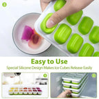 Durable Silicone Ice Cube Tray Set – Versatile Ice Tray, Stackable Ice Trays - Image 2
