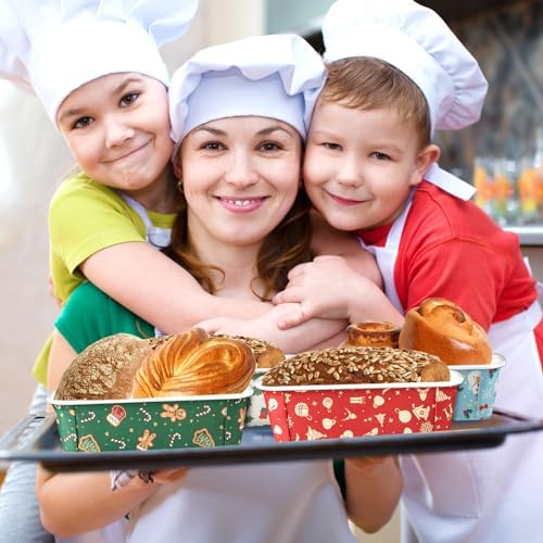 80 Sets Christmas Loaf Pan with Lid Paper Disposable Baking Pans - Image 6