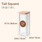 ComSaf 1.9 Qt Glass Storage Containers - Image 2