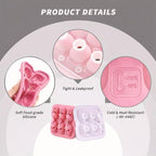 Skull Ice Cube Mold, 6-Cavity Silicone Ice Tray - Image 2
