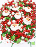 Santa Claus Sprinkles 7oz Candy Sugar Sprinkle Red and Green Sprinkles Cake Decorations Cupcake Toppers Cookie Decorating Ice Cream Celebrations - Image 4