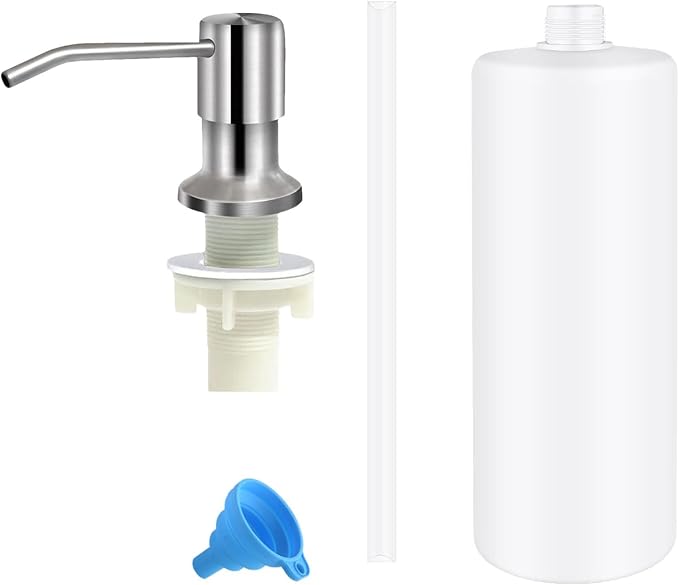 Soap Dispenser for Kitchen Sink, Stainless Steel Built in Soap Dispenser by Unknown
