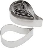 Ateco Plain Edge Comma Cutters in Graduated Sizes, Stainless Steel by Ateco