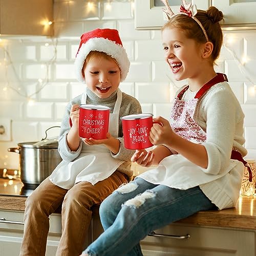 Mumufy 9 Pcs Christmas Coffee Mugs Winter Holiday Enamel Mugs with Quotes - Image 6