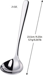 2 oz. Soup Ladles SUS304 Stainless Steel Gravy Ladle - Image 3