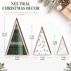 Suzile 3 Pcs Wooden Tabletop Christmas Tree Decorations, Christmas Decor - Image 3