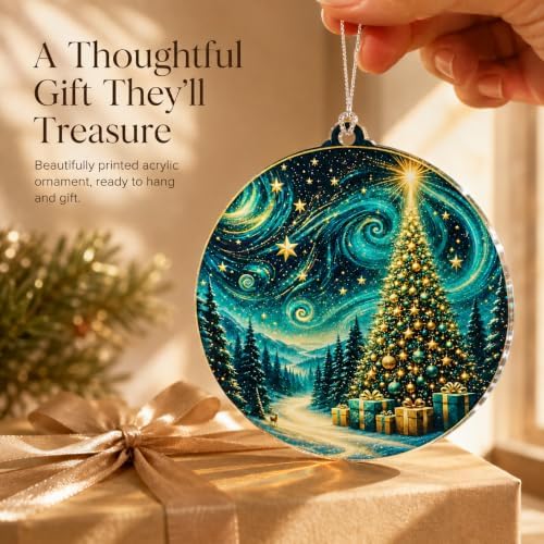 Christmas Ornament 2026, Northern Lights Ornament, Starry Night Beautiful Christmas Ornaments, Starry Night Gifts, Xmas Tree Decorations, Gift for Coworker, Friends, Family, Secret Santa Gift - Image 3