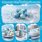 Edible Blue Silver White Pearl Sprinkles,Winter Pearls for Cake Decorating - Image 5