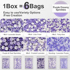 Purple Sprinkles, Purple Pearl and Star Sprinkles for Cakes, Cupcakes, 180g - Image 3