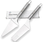 Pie Server Spatula and Cake Cutter Slicer, Stainless Steel Set by Paxnok