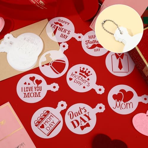 JULBEAR 36Pcs Mother's Father's Day Cookie Cake Stencil Templates - Image 3