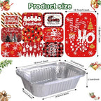 DIYDEC 36PCS Christmas Aluminum Food Containers Foil storage Tin with Lids - Image 3