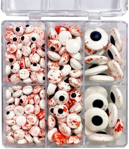 Sentovac Candy Eyeballs Bloody Red Eyes Edible Sugar Sprinkles Cookie Cake Cupcake Toppers Decorations Small Candy Eyes for Christmas Halloween Easter Cake Decorations Supplies - Image 3