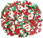 Sentovac Christmas Santa Claus Tree Sprinkle Red Green Mix Sprinkles Edible for Cake Decorating Cookie Cupcake Topper Baking Decorations Halloween Christmas Supplies 3.53 Oz - Image 3