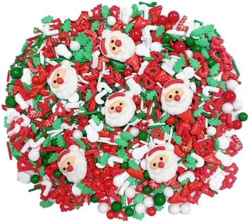 Sentovac Christmas Santa Claus Tree Sprinkle Red Green Mix Sprinkles Edible for Cake Decorating Cookie Cupcake Topper Baking Decorations Halloween Christmas Supplies 3.53 Oz - Image 3