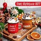 2 PCS Hot Cocoa Tiered Tray Mug Decor Set with Faux Whipped - Image 6