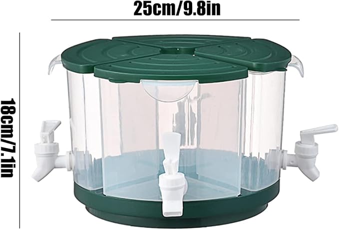 Beverage Dispenser for Fridge, 5.5 L/1.5 Gallon Rotating Plastic Drink Dispenser - Image 2