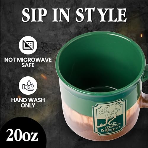 Silver Buffalo Lord of the Rings Green, Reactive Glaze Camper Mug, 20oz - Image 3
