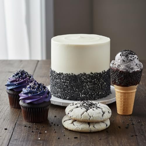 Black Sprinkles Jimmies 1.98 Pounds Container, Sprinkles For Cake Decorating, Cake Sprinkles, Sprinkles For Baking, Ice Cream & More, The Hampton Candy Company - Image 4