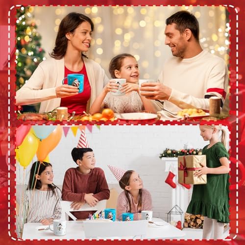 Yaomiao 24 Pcs Christmas Mugs Elegant 7 oz Holiday Party Cups Set - Image 6