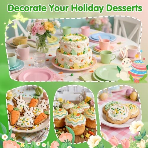 Edible Yellow Green Sprinkles for Cake Decorating,Rabbit Carrot Sprinkle - Image 4