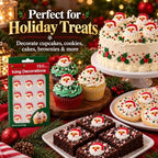 Oasis Supply Christmas Santa Face Edible Icing Decorations – 15 Count – Holiday Cake & Cupcake Toppers for Cookies, Cakes, Cupcakes & Desserts - Image 4
