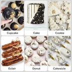 HUEBEATY® 6-in-1 Metallic Gold Dragees Sprinkles for Cake Decorating, Cupcakes & Cookies | 180g/6.36oz | Birthdays, Weddings, Holiday, Christmas Fancy Gold Cake Candy Pearls Sprinkles and Decorations - Image 6