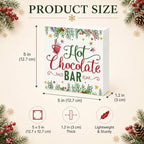 Hot Chocolate Bar Wood Box Sign, Christmas Kitchen Decor for Shelf - Image 3