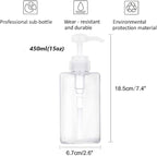 Pump Bottle, Refillable Plastic Empty Lotion Soap Dispenser Liquid Container - Image 6