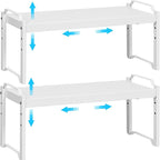 2 Pack Stackable Expandable Shelves by X-cosrack