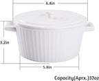 WHJY White Colorful Ceramic Casserole Dish - Image 2