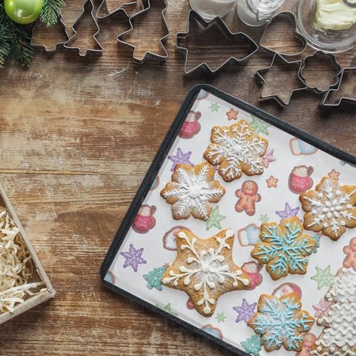 WorldBazaar Christmas Wax Paper Sheet 100PCS Gingerbreadman Baking Supplies - Image 6