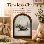 Christmas Sleigh Arched Table Sign, Vintage Farmhouse Shelf Decor - Image 3