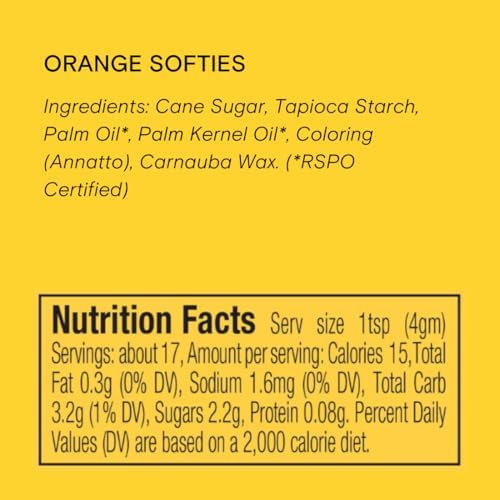 Supernatural Orange Softies Sprinkles, Dye-Free Vegan Dessert Decor, 16oz - Image 2