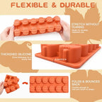 HKNMTT 2Pcs Pumpkin Silicone Molds 24-Cavity Halloween Fall Chocolate Molds - Image 6